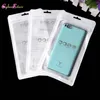 Zip Lock Påsar Clear Silver Plastic Zipper Retail Packaging Bag For iPhone XS X 47 55 Inch Samsung S9 Phone Case6469289