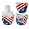 Golf USA Stars Stripes America Flag Universal Mallet Putter Cover Copover Magnetische sluiting Blauw, Rood, Wit