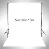 Freeshipping Photo Studio Kit Set Backdrop Stand com Saco de Armazenamento Preto Branco Não Tecido Backdrops e Mini Clips