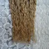 Micro Ring Hair Extensions Afro Kinky Curly 1g / Stand 200pieces Machine Made Remy Micro Bead Hair Loop Human Hair