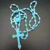 Plastic Cross Hanger Kettingen voor Mannen Damesmode Sieraden Jesus Rozenkrans Ketting Religieuze Geschenken Gratis DHL KIMTER-M470A FZ