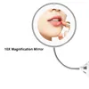 10X Magnification Makeup Mirror LED suction cup with gooseneck lengthened metal hose 360 Degree Rotation Compact Mirrors GGA2687