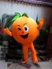 2019 Hot Nieuw oranje fruit mascotte kostuumpak gratis maat mascotte kostuumpak fancy jurk stripje karakter feest outfitpak