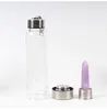 20 colors Creative Natural Crystal Quartz Crystal Gemstone Water Bottle Wand Point Reiki Healing Crystal Glass Healing Bottle Glas8431508