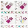 3D Mink Eyelash Diamant Package Boxen Falsche Wimpern Square Verpackung Leere Wimpern Box Fall Wimpern Box Verpackung 32STYLES RRA3053