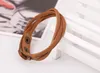 New Multilayer Wrap Men and Women Synthetic Leather Braided Rope Adjustable Bracelet Cusual Sport Hair Accessories