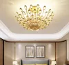 Lustre en cristal d'or moderne éclairage pour salon chambre cuisine lustre de luxe lustres de plafond luminaires MYY