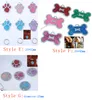 Dog tag inciso gatto cucciolo pet id per moda nome collare tag pendente accessori per animali domestici per osso glitter footprint hh92178