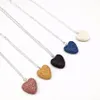 Mode Black Lava Stone Love Heart Essential Oljediffusor Halsband Aromaterapi Smycken Halsband