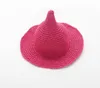 Unisex barn halm hattar mjuk sol hatt kreativ toppad keps hatt hatt strand hatt breda rand hattar panama mössor