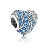 S925 Sterling Silver Beads Charms Mix Blue Starry Enivrant Moonlight Ocean Heart Pendentifs pour Bracelet Collier Fabrication de Bijoux