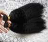 Brésilien Kinky Coiffures droites Je pointe une extension de cheveux Kératine 200g 1g / Strand 2 Bundles grossiers Yaki Pred Collectés Remy Remets Human Hair Extensions