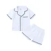 Kinderen pyjama set zomer thuis kleding kinderen set shirt shorts tweedelige pak meisjes jongen kleding voor baby zachte en ademende katoen CZ702