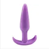 Plug anale in silicone morbido Stimolazione del punto G vaginale senza vibratore Cortile Bead Masturbazione Dildo anale Giocattoli del sesso per gay