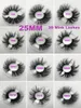 12 stilleri 5D Vizon Saç 25mm Yanlış Kirpik Kalın Uzun Dağınık Çapraz Göz Lashes Uzatma Göz Makyaj Araçları