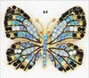 Mix colorido strass borboleta broches moda jóias liga esmaltado ouro animais broche pin vestidos acessórios atacado