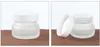 50 110 Flacone in vetro smerigliato da 150 ml Vaso crema con coperchio pompa bianco per imballaggio cosmetico siero/lozione/emulsione/fondotinta SN4322