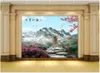 3D фото обои на заказ 3d фрески обои Новый китайский стиль маленький свежий сад пейзажи ТВ фон отделка стен живопись