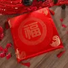 Chinese Red Seat Back Cushion New Year Valentine's Day Wedding Gifts Home Decor Sofa Blend Kneel Square Bay Window Soft Pillows