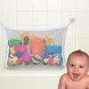 Sac de bain en maille pour bébé, organisateur de poupée, filet de salle de bain à succion, jouet de baignoire pour enfants, vente en gros