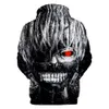 Moda- Mulheres Pulôver Hoodies Tokyo Ghoul 3D Impressão Digital Com Capuz Amantes Casual Sweater Sweater Moda Desgaste Males Top Roupas