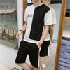 Högkvalitativ Loose Summer Män Set Sportkläder Fashion 2020 Mens Kläder T-shirts Shorts Casual Tracksuits Male Track Suit Plus