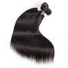 ブラジルのストレートの人間の髪の束の閉じたレミーの髪の伸びが付いているナチュラルカラー3または4束4x4閉鎖10-28インチの卸売