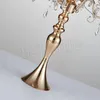 Tall 5arms Metal rose Gold Candelabras With Pendants Romantic Wedding Table Candle Holder Home Decoration7116303