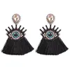 brincos de franja olho dangle do Atacado-diabo para as mulheres de luxo designer de bling Danling Brinco de Diamante estilo feriado boêmio de jóias borla