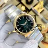 40mm Constellation Date 1503 51 00 Watches Green Gradient Dial Autoamtic Mens Watch rostfritt stål armband Luxury Gents Pure Tim256q