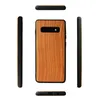 Экологичный чехол из цельного дерева для Samsung Galaxy S10 S10lite S10 PLUS s10e Чехол для мобильного телефона Деревянный бамбук Мягкий ТПУ Противоударный чехол для бампера