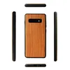 Étui en bois massif écologique pour Samsung Galaxy S10 S10lite S10 PLUS s10e étui pour téléphone portable en bois bambou souple TPU antichoc housse de protection