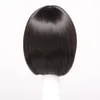 Moda Lady Peruka z krótkimi prostymi czarnymi włosami Bangs Wig dziewcząt Bobo Peruki