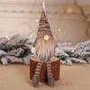 Boże Narodzenie wiszące lalki dzianiny pluszowe gnome lalki choinki ściany wiszące wisiorek xmas dzieci prezenty drzewa ornament wystrój