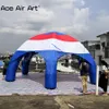 Tienda de campaña inflable con forma de araña para eventos exteriores, 7m de diámetro, 6 Patas, multicolor, rojo, blanco, azul, carpa inflable con forma de cúpula de araña