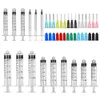 15 Pack-Syringe Blunt Tip Needle and Cap Set, 20, 10, 5, 3, 1 ml / cc spuiten, 14, 16, 18, 20, 22GA stompe naalden, Luer Lock Plastic Lijm Apply