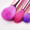 5pcs pennelli per trucco rosa pennello per fard in polvere viola pennello per trucco carino Sailor Moon con bacchetta a stella capelli morbidi miglior regalo di Natale per donne