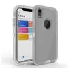 Heavy Duty Clear Robot Defender Cases Transparent for iPhone 14 13 12 11 XS MAX Samsung note 20 Ultra S22 A53 Shockproof Case with OPP Bag