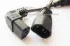 Power Adapter Cord, C14 Male to 90 Degree Angled C13 Female Adapter Cable For Wall Mount TV/6PCS