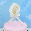 Birthday Cake Insert Calla Lily Pearl Flower Flag Dessert Table Plugin Wedding Decorate Supplies Bowknot Paper Creative 2 8xhC1