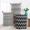 INS Folding Laundry Baskets Kids Toys Storage Bucket Doll Clothing Organizer Canvas Laundry Bag Bat Polka Dot Laundry YW427