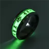 Luminous Buddhist Ring Titanium Steel Glowing In The Dark Wedding Engagement Rings For Women Men Jewelry luxury designer jewelry