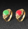 Vintage Wedding Ring for Women Luxury Color Sand Gold Ring Round Acrylic Stone Rings