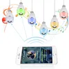 Bulbo de música sem fio Bluetooth E27 E26 12 W Smart LED Bulbo Branco Lâmpada Dimmable RGB com Remoto