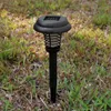 Solar Powered LED Outdoor Quintal Jardim Lawn Luz Waterproof Anti Mosquito Insect Pest Bug Zapper assassino Trapping Lamp LED