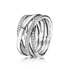 2019 NYTT 100 % 925 sterling silver pandora ringar roséguld för kvinnor Europeiskt original bröllopsmodemärkesring Smyckengåva