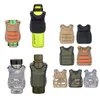 7 Cor Mini Tactical Molle Vest exterior Wine Vest Garrafa de Cerveja Tampa Vest bebidas frias 30pcs CCA11708-A Copos Adjustable Handle