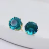brand jewelry luxury austrian crystal earrings for women gold stud for girls gift