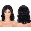 13x4 Lace Front Human Hair Wigs 12 inch Natural Color Pre Plucked Mongolian Wavy Remy Wig for Women