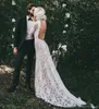 Abiti da sposa vintage a sirena in pizzo pieno maniche lunghe collo alto gioiello scollo a barchetta senza schienale abito da sposa abiti da sposa abiti da noiva